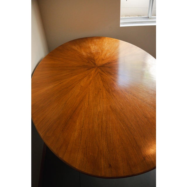 Wood 1950s Attributed to Osvaldo Borsani for Stow Davis Sunburst Oval Dining Table For Sale - Image 7 of 18