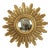 Small Sunburst Mirror in Gold, 1960s For Sale