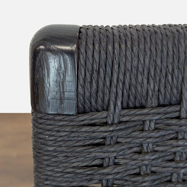 Carl Hansen & Son Ch25 Modern Black Woven Lounge Chair by Hans J. Wegner For Sale In San Francisco - Image 6 of 8