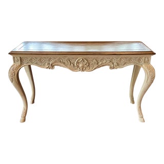 Contemporary White Console Table For Sale
