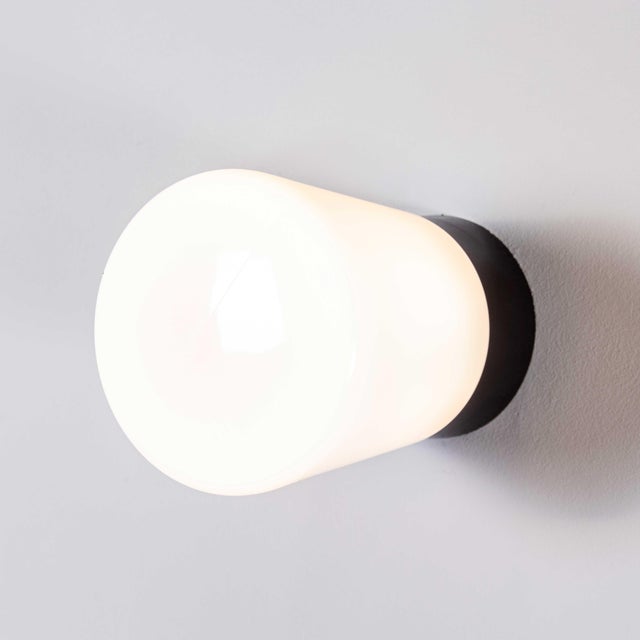 1950s Opaque Glass and Bakelite Knob Ceiling Lamp, 1950s For Sale - Image 5 of 8