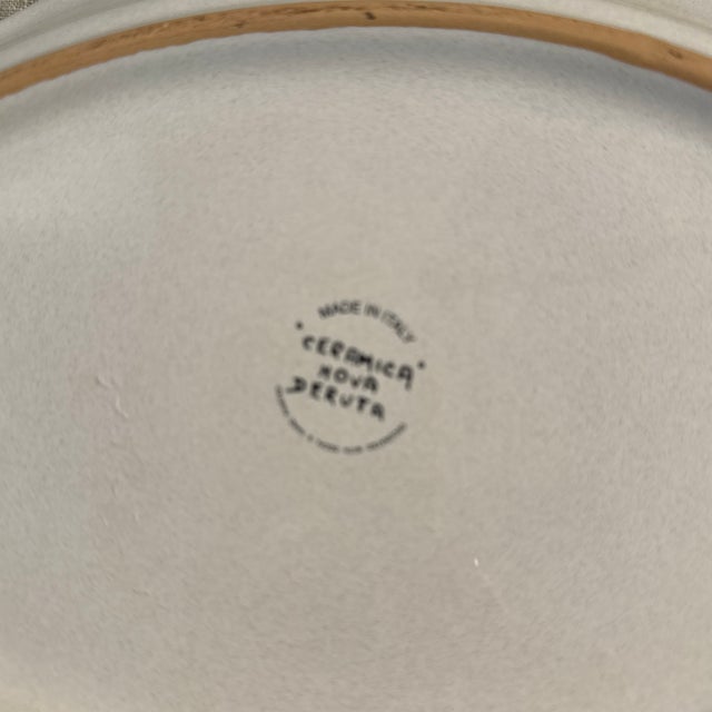 Late 20th Century Ceramica Nova Deruta Hand Painted Oblong Serving Bowl Italy For Sale - Image 9 of 9