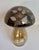 This beautiful vintage art glass mushroom, likely made in the mid to late 20th century, (probably 60-80s) featuring etched...