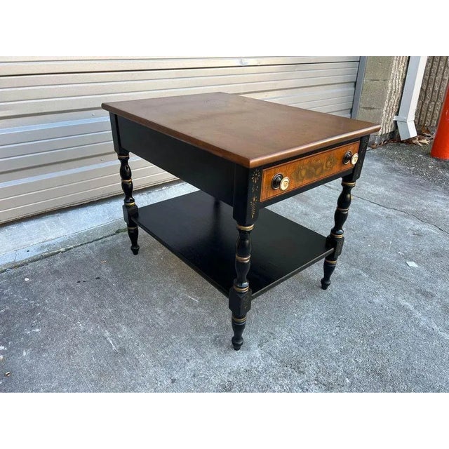 Late 20th Century L.Hitchcock 2 Tier Side Table For Sale In Washington DC - Image 6 of 12