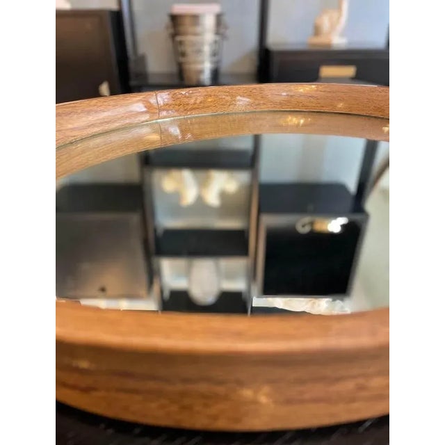 Brown Mirror Tray with Painted Wood Rim, 1970s For Sale - Image 8 of 14