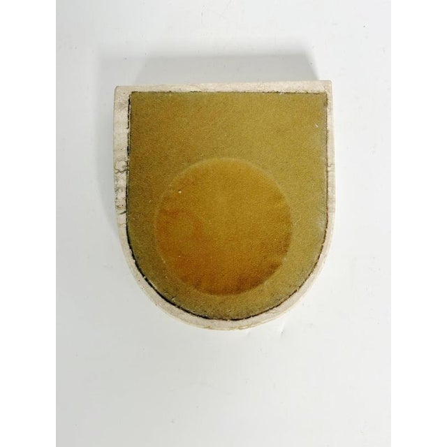 Metal Travertine and Brass Ashtray, France, 1960s For Sale - Image 7 of 14