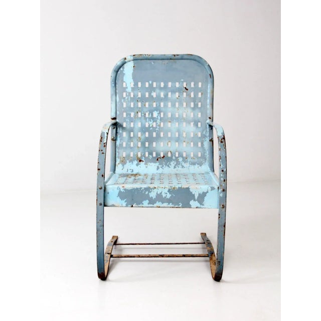 MidCentury Metal Patio Chair Chairish