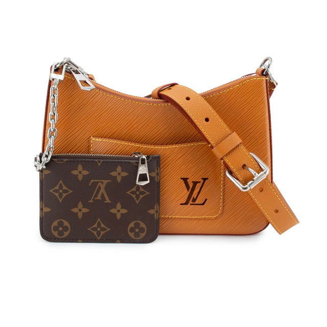 Louis Vuitton Marelle Gold Miel Epi Leather Silver-Tone Hardware Hobo Handbag For Sale - Image 9 of 11