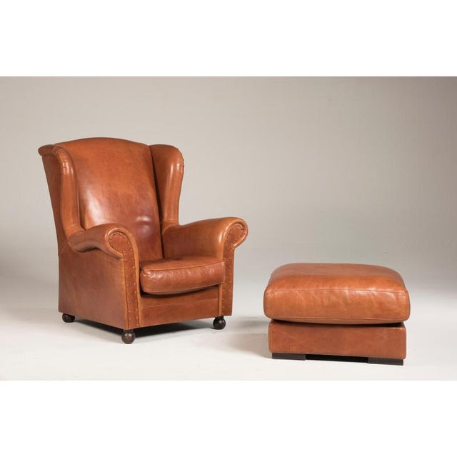 Leather Chairs with Ottomans from Baxter, Set of 4 For Sale - Image 18 of 18