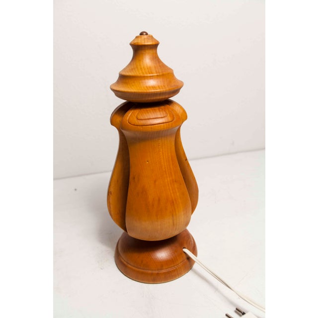 Vintage Wood Table Lamp, 1960s For Sale - Image 16 of 18