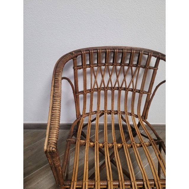 Vintage Bamboo Armchair with Bracket For Sale - Image 4 of 9