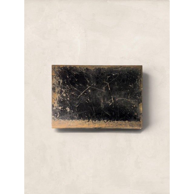 Metal Antique English Painted Metal Deed Box For Sale - Image 7 of 9