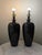 Large Vintage Bottleneck Urn Ceramic Lamps, a Pair For Sale - Image 4 of 5