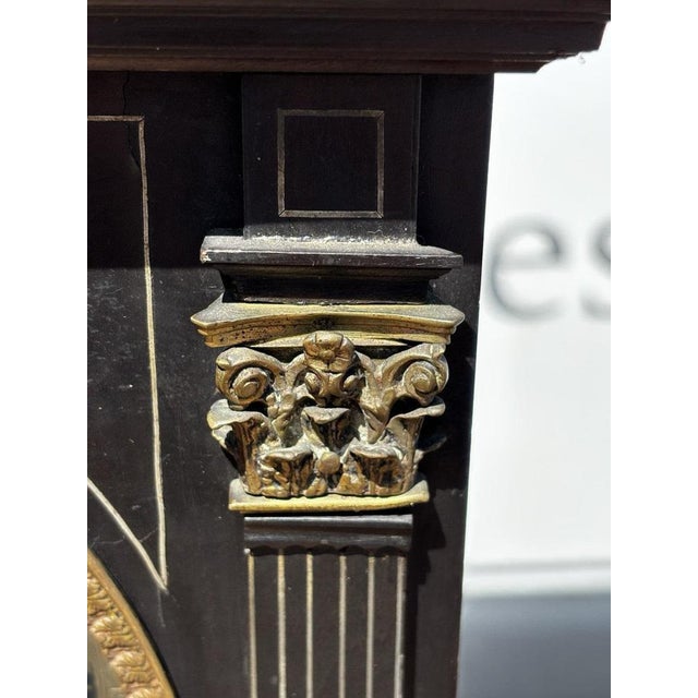 Victorian French Clock on Stand by Japy Frere For Sale - Image 10 of 17