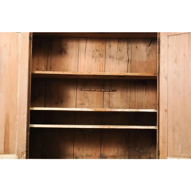 Brown Swedish 1780s Gustavian Period Two-Part Tall Cabinet with Original Paint For Sale - Image 8 of 13