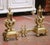 Bring timeless French elegance to a fireplace with this exceptional pair of antique Louis XVI bronze chenets. Crafted in...