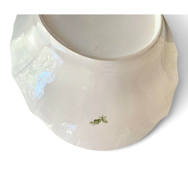 White 19th C. KPM Berlin Neuosier 25" Porcelain Floral Oval Serving Master Platter For Sale - Image 8 of 11