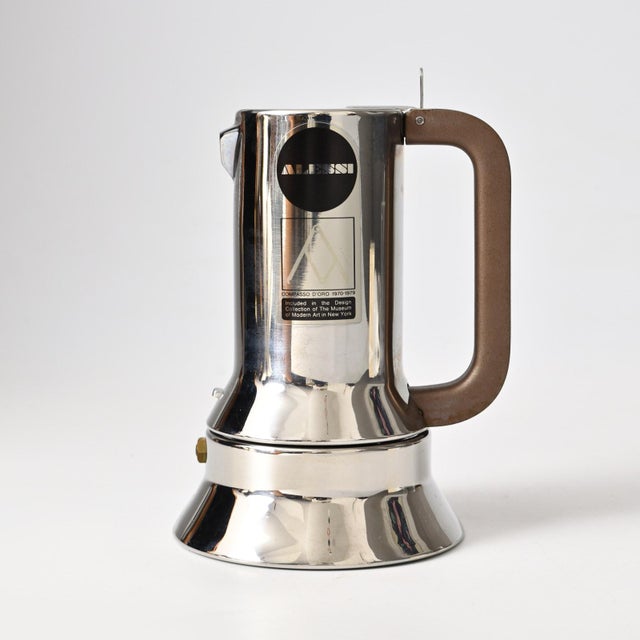 Italian Moka Coffee Maker in Stainless Steel by Richard Sapper for Alessi, 1980s For Sale - Image 3 of 13