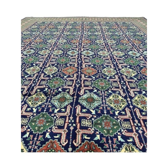 Blue 1980s Old Persian Tabriz Rug 10 X 13 For Sale - Image 8 of 12