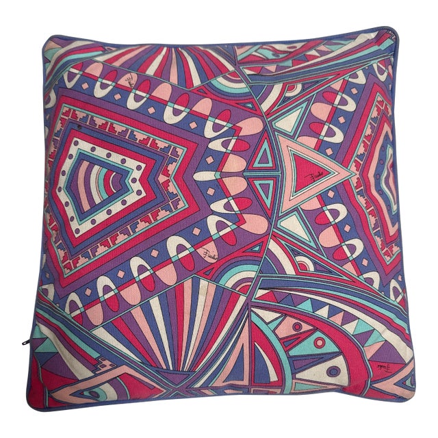 Emilio Pucci Kaleidoscope Throw Pillow For Sale