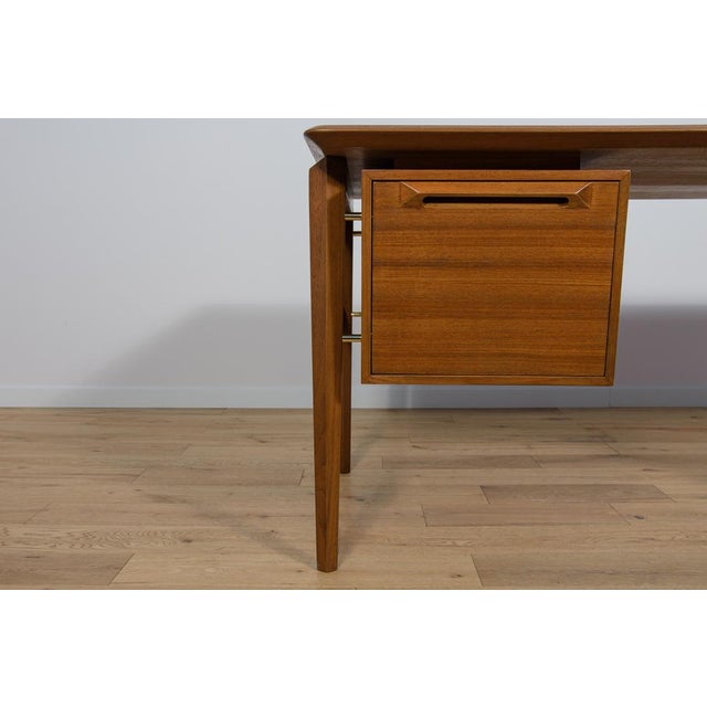 Mid-Century Teak Desk by IB Kofod-Larsen for Seffle Möbelfabrik, Sweden, 1950s For Sale - Image 9 of 18