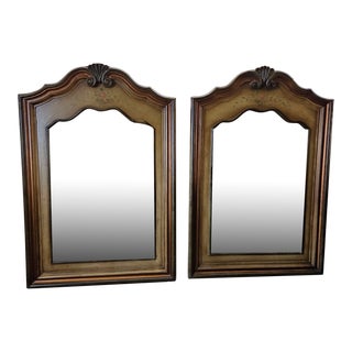 Pair of French Provincial Hand-Painted Ornate Mirrors For Sale