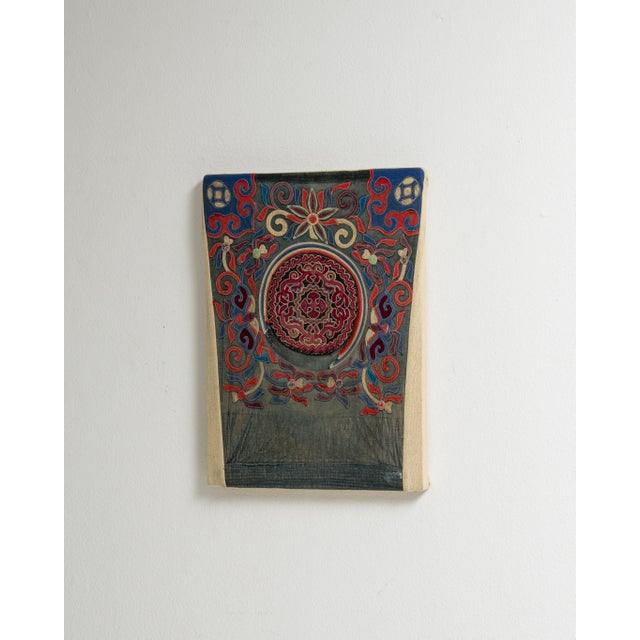Early 20th Century Early 20th Century China Tan Textile Wall Hanging For Sale - Image 5 of 15