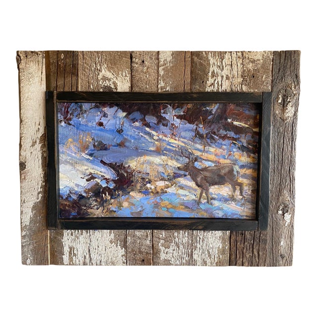 A Walk in the Woods ~ Lorie Batson, Original Oil Painting ~This Painting Captures a Quiet Peaceful Winter Scene Along a Snowy Creek. For Sale