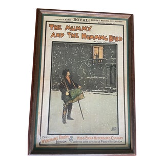 Framed Theater Poster “The Mummy and the Hummingbird” Play by Isaac Henderson Wyndhams’s Theatre, London For Sale