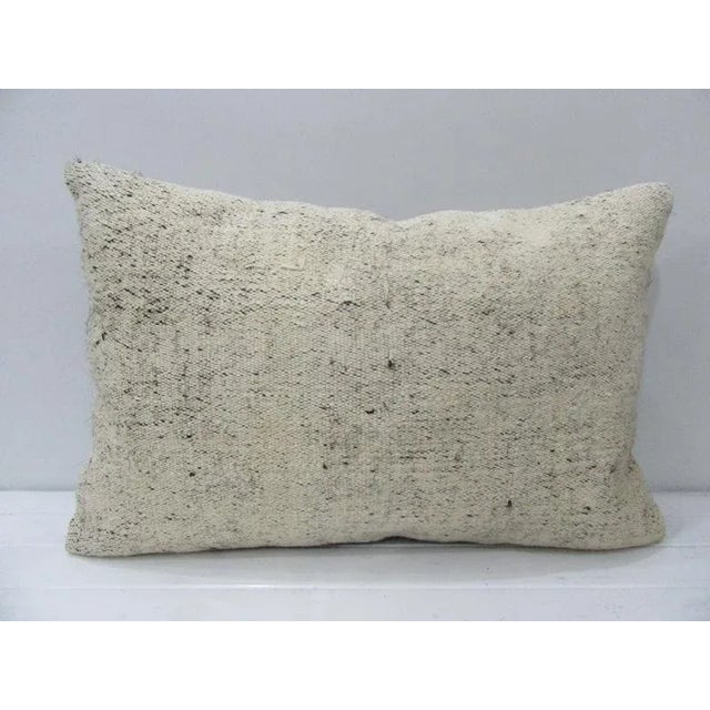 Beige Turkish Kilim Pillow For Sale - Image 4 of 4