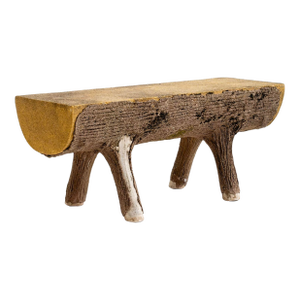 Faux Bois Cast Stone Garden Bench