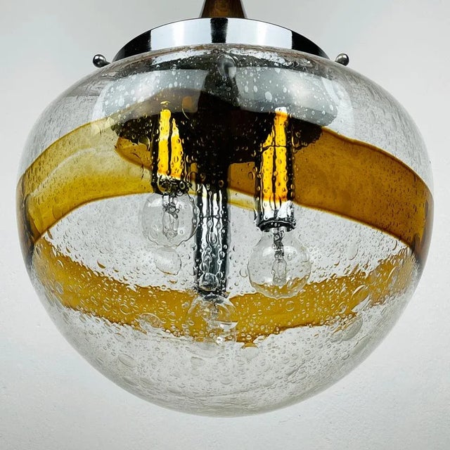 Mid-Century Modern Murano Glass Pendant Lamp, Italy, 1970s For Sale - Image 3 of 13