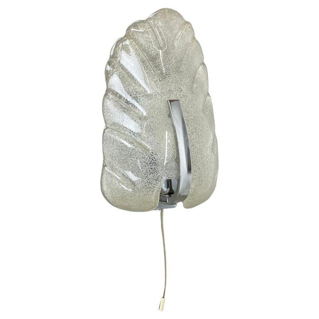 Large Murano Ice Glass Wall Light Sconce from SÖLKEN Leuchten, Germany, 1970s For Sale - Image 18 of 18