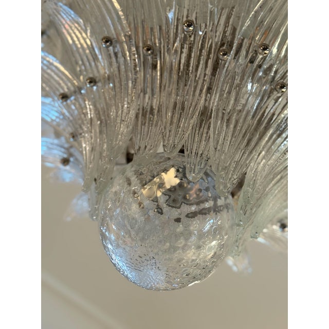 Glass Eclectic Murano Chandelier with Feather Prisms in the style of Barovier, 2010 For Sale - Image 7 of 13