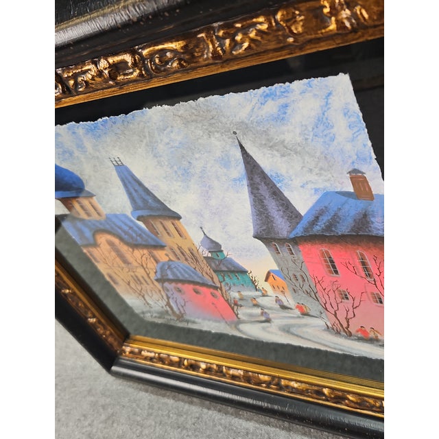 1990s Anatole Krasnyansky Signed Limited Edition Serigraph Village Children Framed For Sale - Image 6 of 10