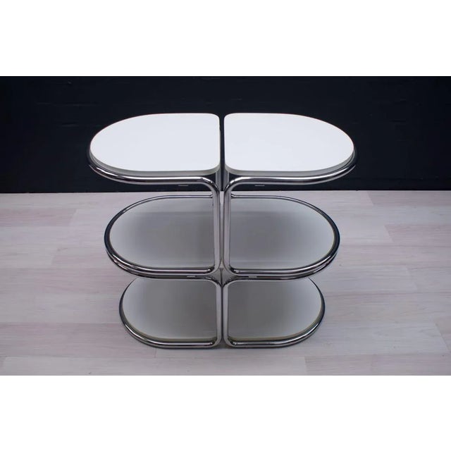 German Semi-circular Tubular Steel Shelves, 1970s, Set of 2 For Sale - Image 10 of 14