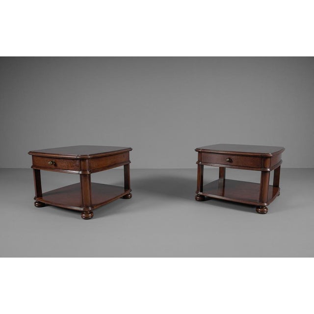 Art Deco Bedside Tables in Mahogany, 1940s, Set of 2 For Sale - Image 4 of 16