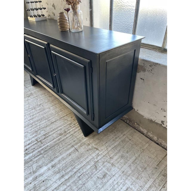 Brutalist Black Sideboard, 1960s For Sale - Image 9 of 18