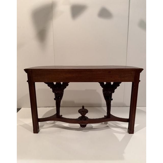 Italian Carved Wood & Onyx Highly Carved Console Table For Sale - Image 15 of 15