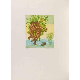 Normanno Soscia, Couple in the Air, Etching, 1990s For Sale