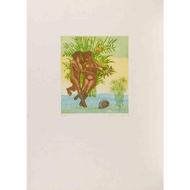 Normanno Soscia, Couple in the Air, Etching, 1990s For Sale