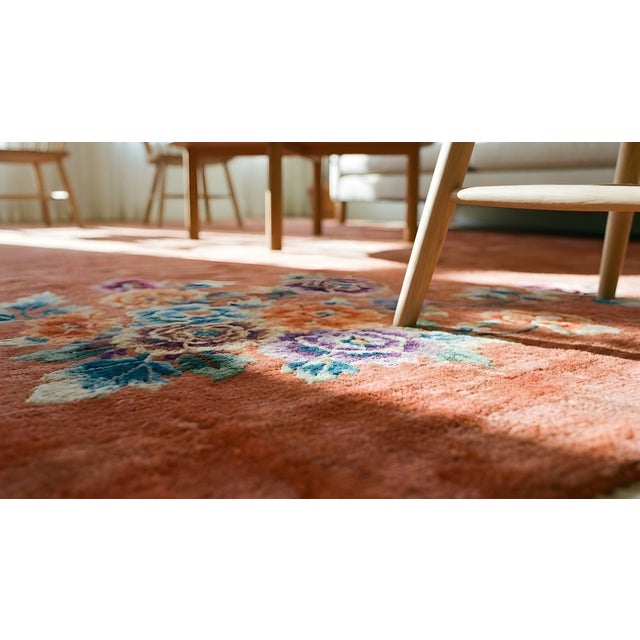 Auburn Antique Chinese Art Deco Rug For Sale - Image 8 of 9