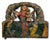 Italian Unusual Antique Italian Hand Carved & Painted Wood Madonna & Child Sicilian Donkey Cart Fragment - Weighted for Doorstop For Sale - Image 3 of 18