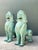 Vintage Verdigris Bronze Temple Lions - A Pair For Sale - Image 15 of 17