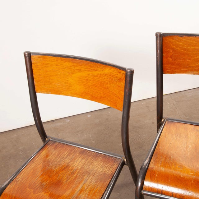 French Dining Chairs with Grey Tapered Legs from Mullca, 1950s, Set of 6 For Sale - Image 13 of 18