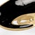 Large black and gold paisley design tray. For decoration only. Not for food use. 3.5h x 16.3w x 8.3d
