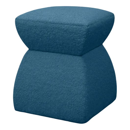 Cusi Pouf in Encre Mohair by KABINET For Sale