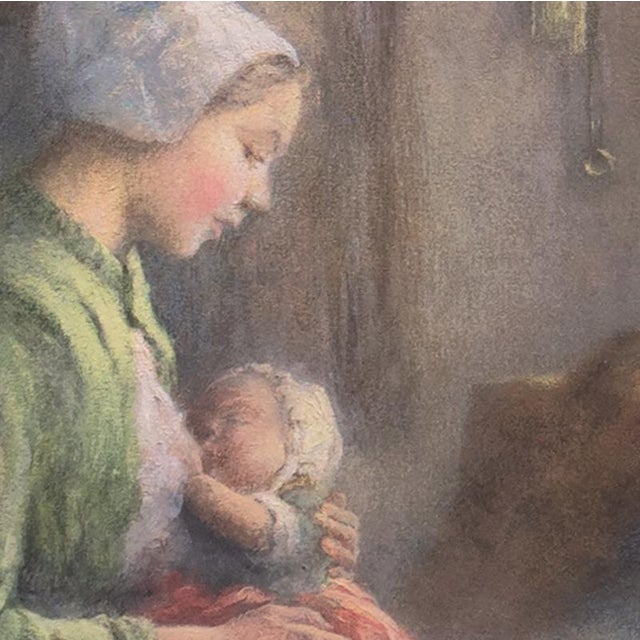 'Mother and Child' by Carel Eugene Mulertt, Académie Julien, Paris Salon, Amsterdam, Maternity, Infant For Sale - Image 4 of 11