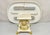 Late 20th Century Italian Regency Cream & Gold Gilt Lacquered Urn Pedestal Dining Table - 3 Leaves For Sale - Image 15 of 16