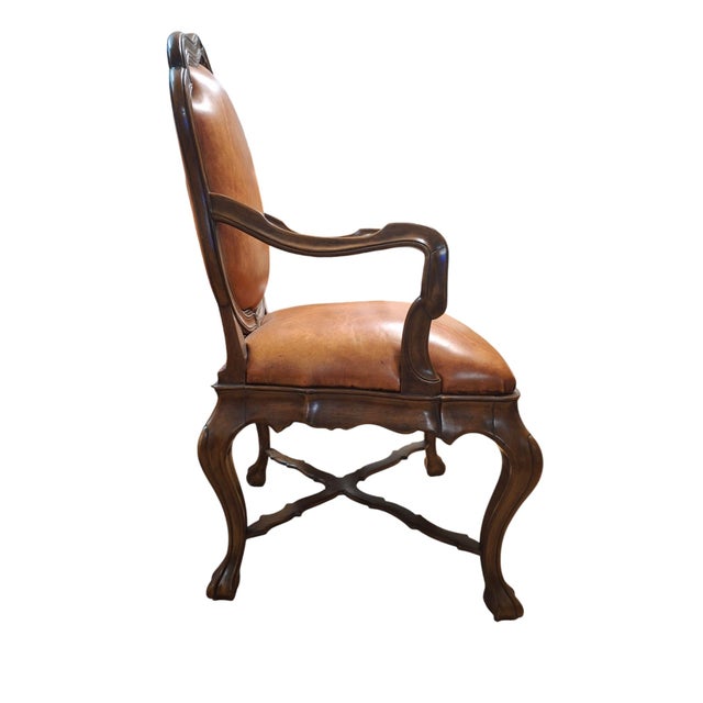 On offer is a pair of Venetian-style accent chairs. Four such pairs are currently available. They are made of carved...